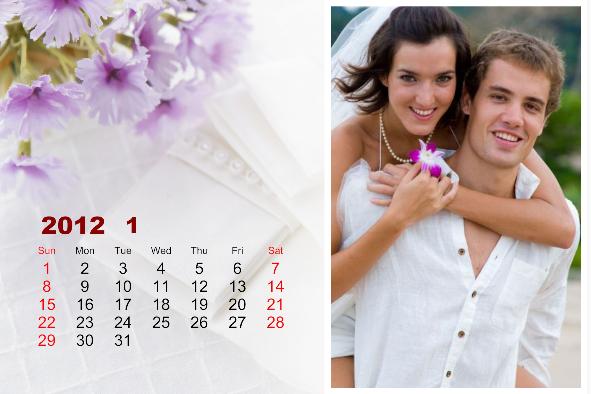 写真カレンダー photo templates 愛のカレンダー1